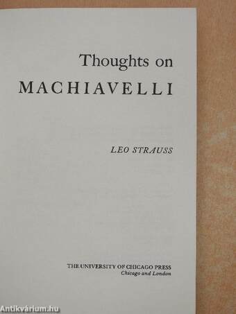 Thoughts on Machiavelli