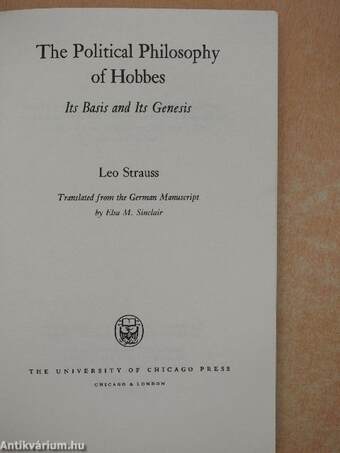 The Political Philosophy of Hobbes