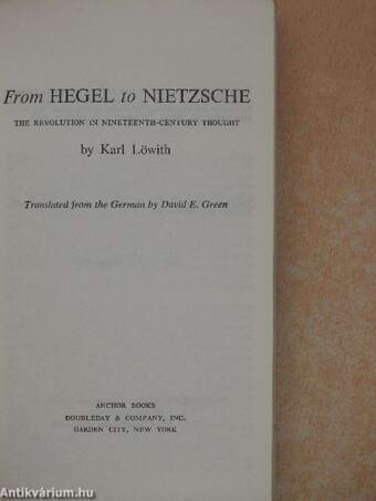 From Hegel to Nietzsche