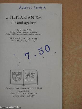 Utilitarianism for and against