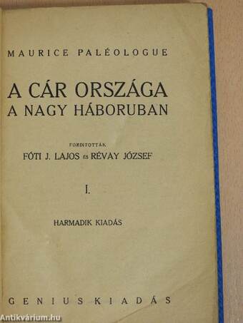 A cár országa a nagy háboruban I-III.