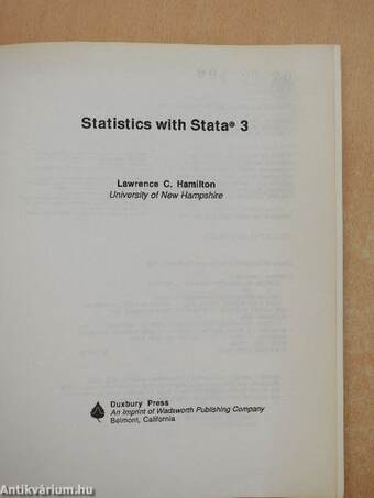 Statistics with Stata 3