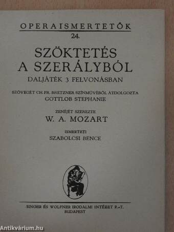 Mozart: Szöktetés a szerályból