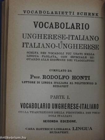 Magyar-olasz és olasz-magyar kéziszótár I-II.