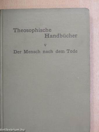 Theosophische Handbücher V.