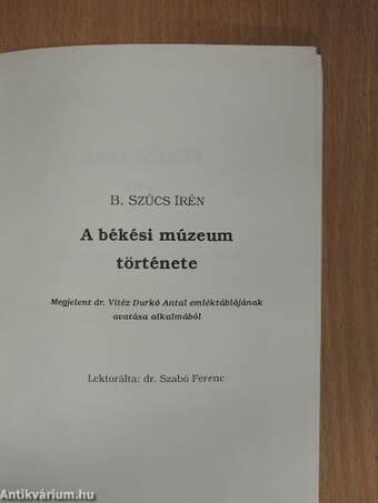 A békési múzeum története