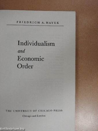 Individualism and Economic Order