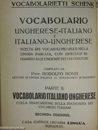 Magyar-olasz és olasz-magyar kéziszótár I-II.