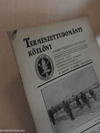 Természettudományi Közlöny 1929. március 1.