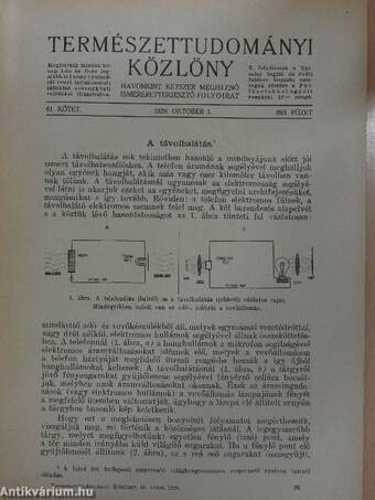 Természettudományi Közlöny 1929. október 1.