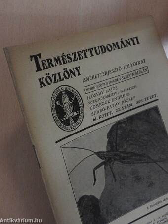 Természettudományi Közlöny 1929. november 15.