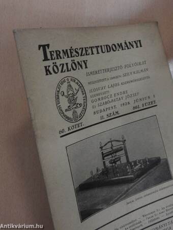 Természettudományi Közlöny 1928. június 1.