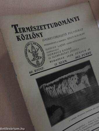 Természettudományi Közlöny 1928. június 15.