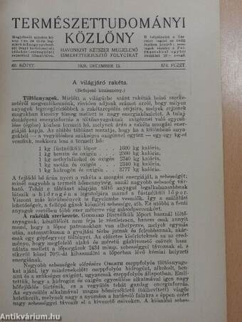 Természettudományi Közlöny 1928. december 15.