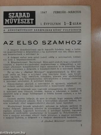 Szabad Művészet 1947. február-március