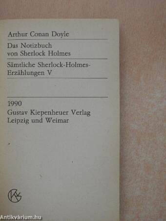 Das Notizbuch von Sherlock Holmes