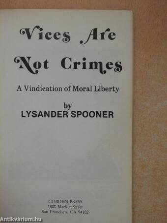 Vices Are Not Crimes