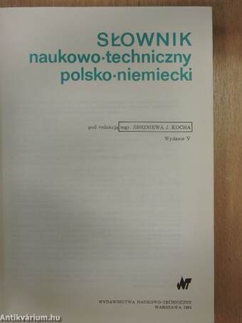 Slownik naukowo-techniczny polsko-niemiecki