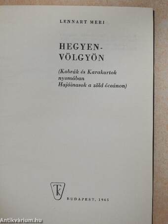 Hegyen-völgyön