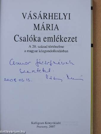 Csalóka emlékezet (dedikált példány)