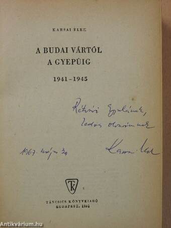 A Budai vártól a gyepűig (dedikált példány)