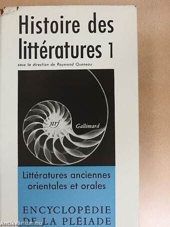 Histoire des Littératures 1.