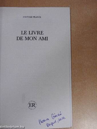 Le livre de mon ami