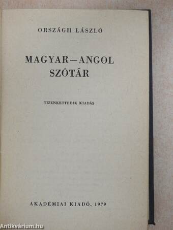 Magyar-angol szótár