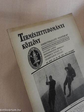 Természettudományi Közlöny 1932. augusztus 1-15.