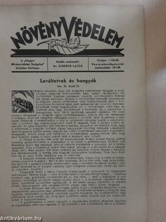 Növényvédelem 1937. december