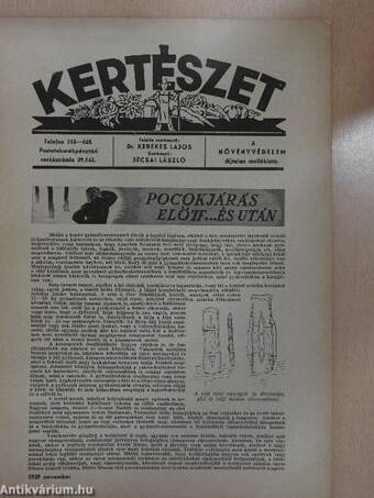 Kertészet 1939. november