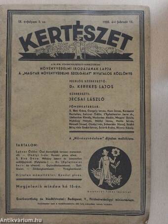 Kertészet 1935. február