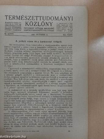 Természettudományi Közlöny 1930. december 15.