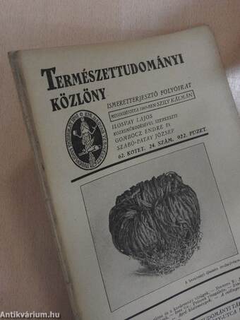 Természettudományi Közlöny 1930. december 15.