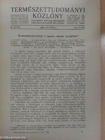 Természettudományi Közlöny 1930. október 1.