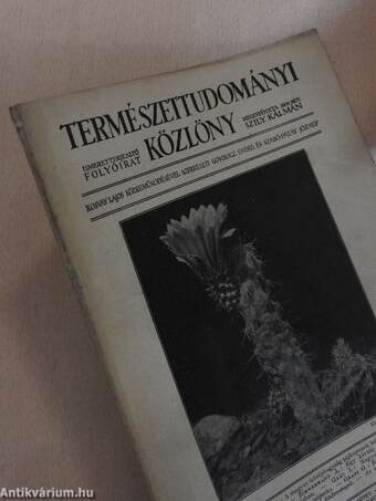 Természettudományi Közlöny 1933. július 1-15.