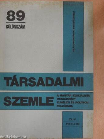 Társadalmi Szemle 1989. Különszám