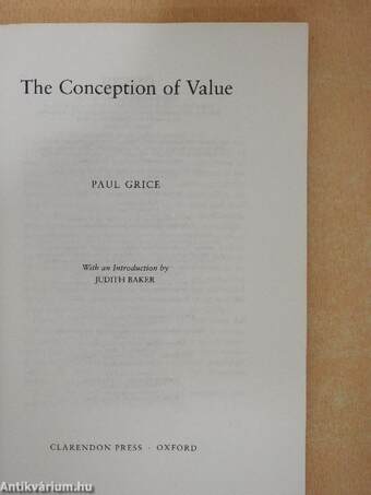 The Conception of Value