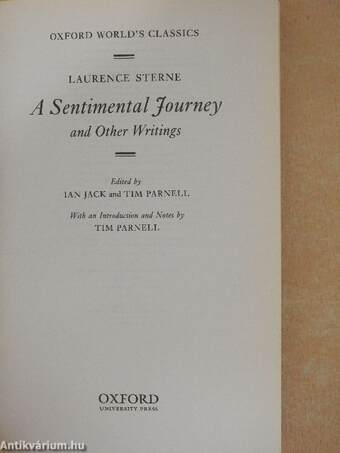 A Sentimental Journey and Other Writings