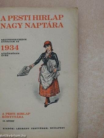 A Pesti Hirlap Nagy Naptára 1934.