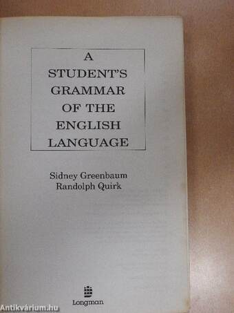 A Student's Grammar of the English Language