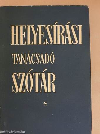 Helyesírási tanácsadó szótár