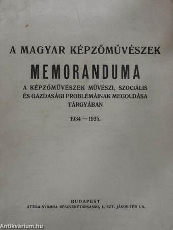 A magyar képzőművészek memoranduma