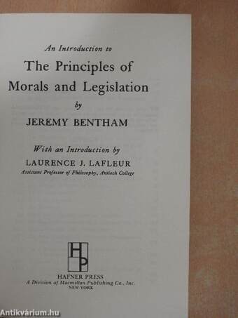 An Introduction to The Principles of Morals and Legislation