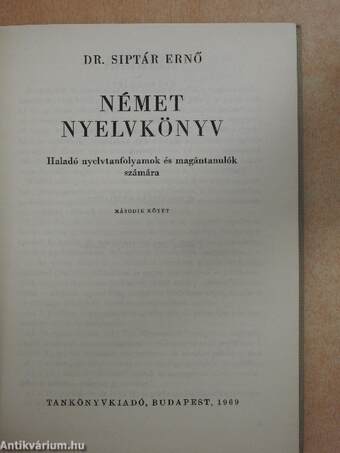 Német nyelvkönyv 2.