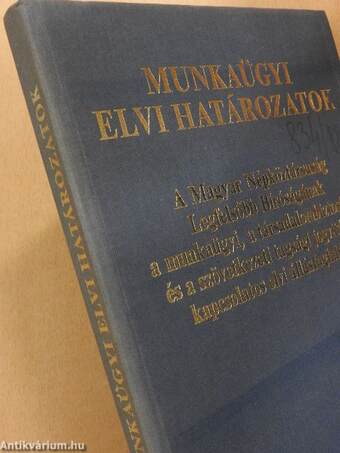 Munkaügyi elvi határozatok