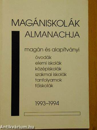 Magániskolák almanachja 1993-1994