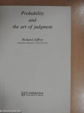 Probability and the art of judgment