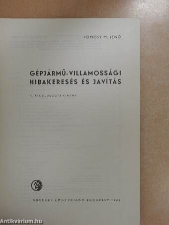 Gépjármű villamossági hibakeresés és javítás