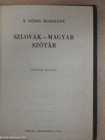 Szlovák-magyar szótár